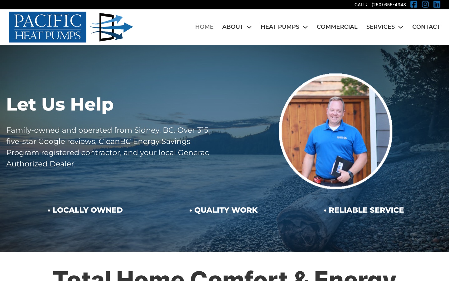 The current homepage
